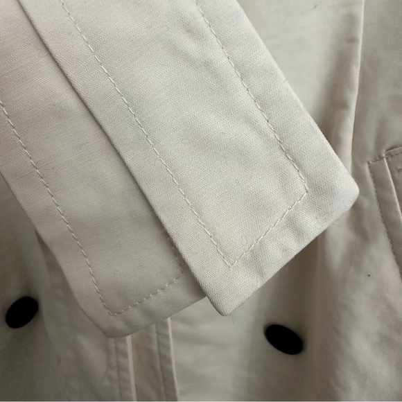 Gap Classic Cream Double Breasted Trench Coat | Size L - Picture 11 of 11